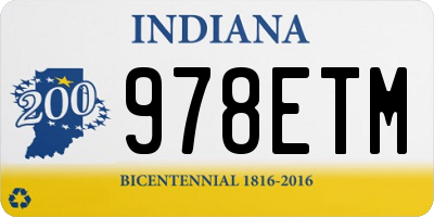 IN license plate 978ETM