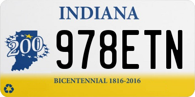 IN license plate 978ETN