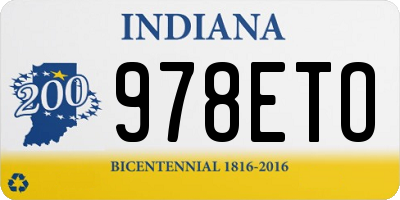 IN license plate 978ETO