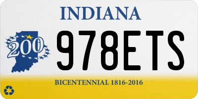 IN license plate 978ETS