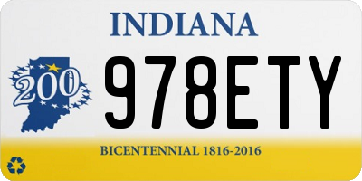 IN license plate 978ETY