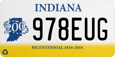 IN license plate 978EUG