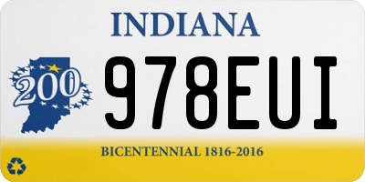 IN license plate 978EUI