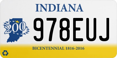 IN license plate 978EUJ