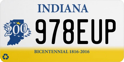 IN license plate 978EUP