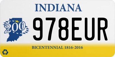 IN license plate 978EUR