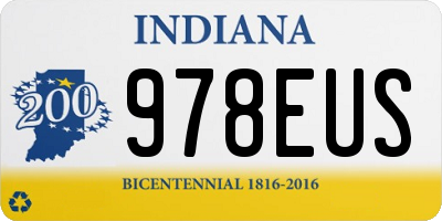 IN license plate 978EUS