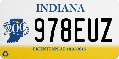 IN license plate 978EUZ