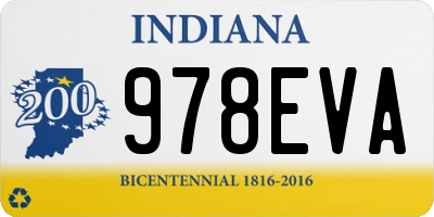 IN license plate 978EVA