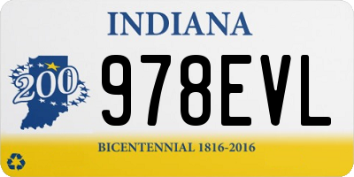 IN license plate 978EVL