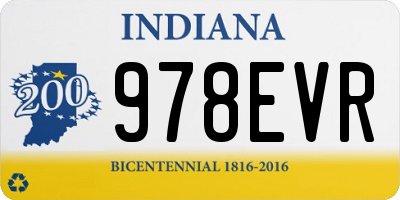 IN license plate 978EVR