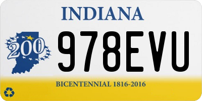 IN license plate 978EVU
