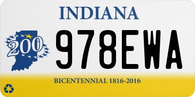 IN license plate 978EWA