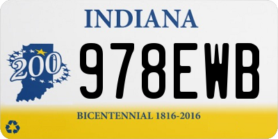 IN license plate 978EWB