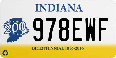 IN license plate 978EWF