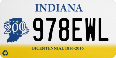 IN license plate 978EWL