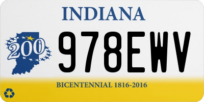 IN license plate 978EWV