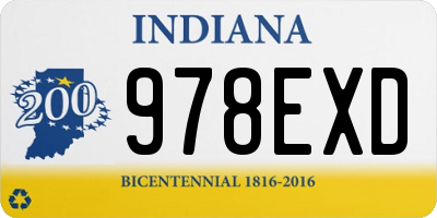 IN license plate 978EXD