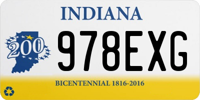 IN license plate 978EXG