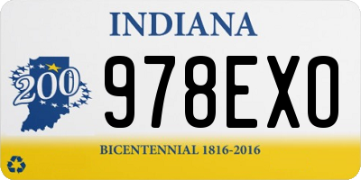 IN license plate 978EXO