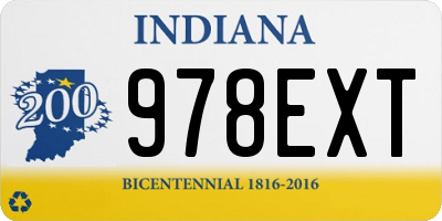 IN license plate 978EXT