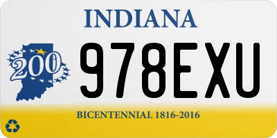IN license plate 978EXU