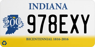 IN license plate 978EXY