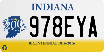 IN license plate 978EYA