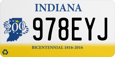 IN license plate 978EYJ