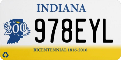 IN license plate 978EYL