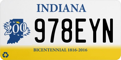 IN license plate 978EYN