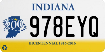IN license plate 978EYQ