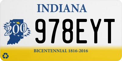 IN license plate 978EYT