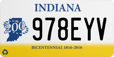 IN license plate 978EYV