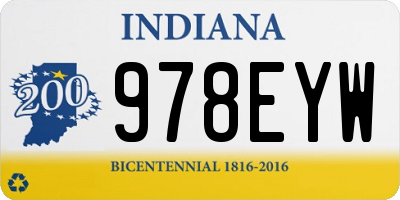 IN license plate 978EYW