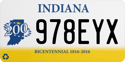 IN license plate 978EYX