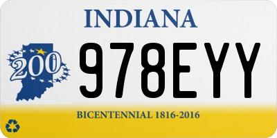 IN license plate 978EYY
