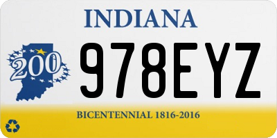 IN license plate 978EYZ