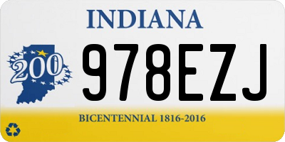 IN license plate 978EZJ