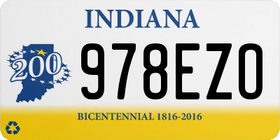 IN license plate 978EZO