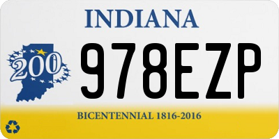 IN license plate 978EZP