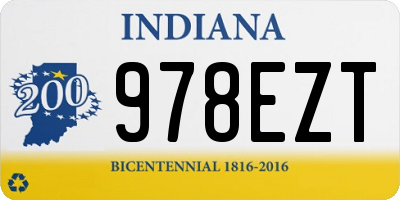 IN license plate 978EZT
