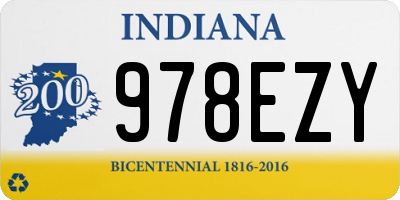 IN license plate 978EZY