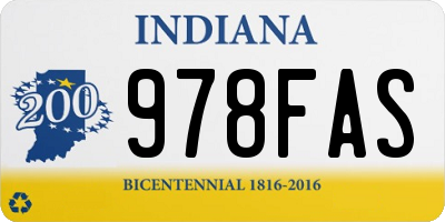 IN license plate 978FAS