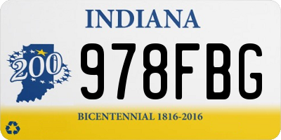 IN license plate 978FBG