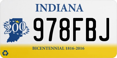 IN license plate 978FBJ