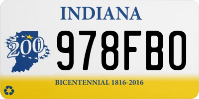 IN license plate 978FBO