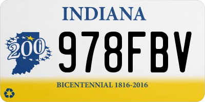 IN license plate 978FBV