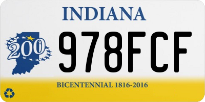 IN license plate 978FCF