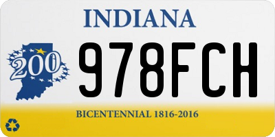 IN license plate 978FCH
